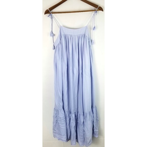 Morgan Carper Cornflower Ruffled Hem Midi Dress - Picture 3 of 11